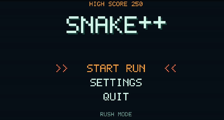 Snake++ gameplay screenshot